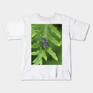 Larva of Coccinella septempunctata (seven-spotted ladybug) Kids T-Shirt